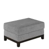 Hocker in Grau Stoffbezug - Enevo