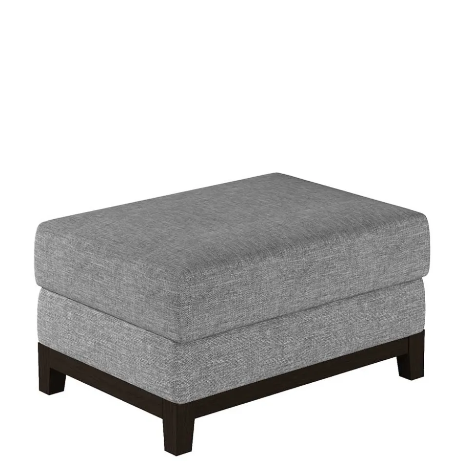 Hocker in Grau Stoffbezug - Enevo