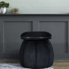 Hocker in Schwarz mit Dunkelgrau - Paladion