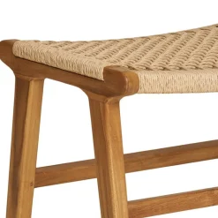 Hocker mit Kordelgeflecht-Sitz - Merlan