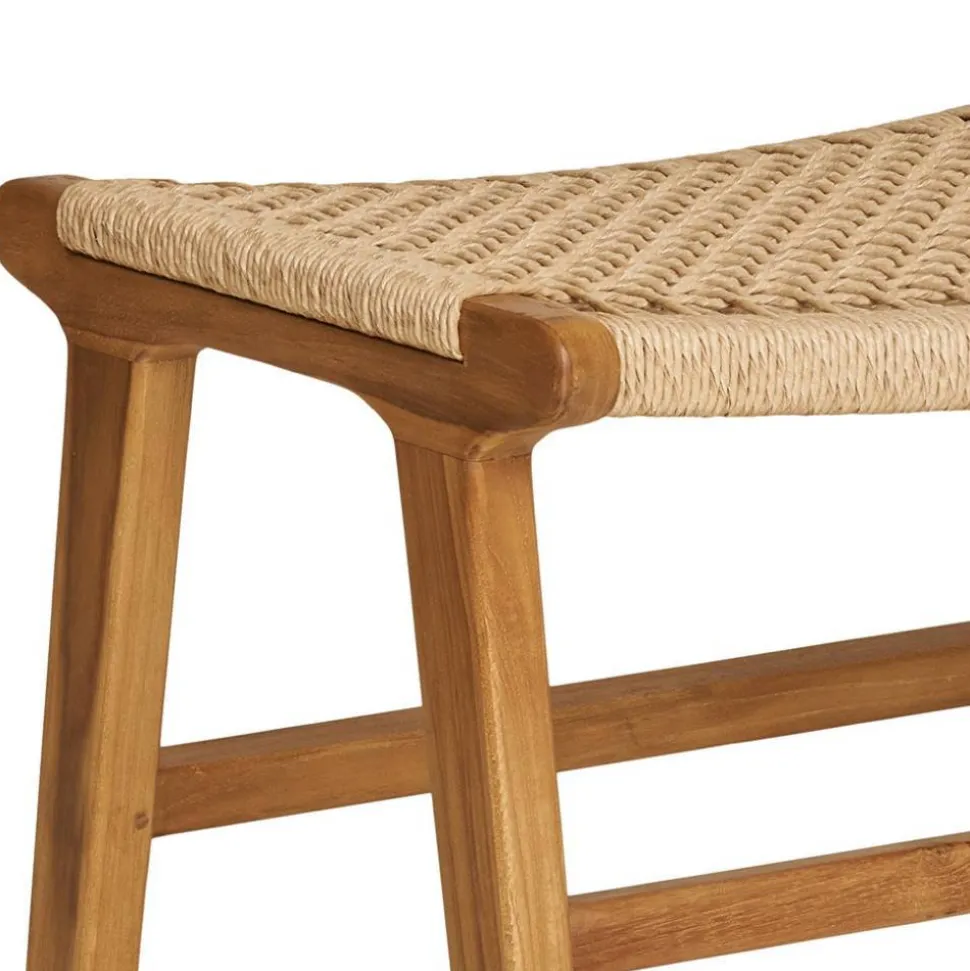 Hocker mit Kordelgeflecht-Sitz - Merlan