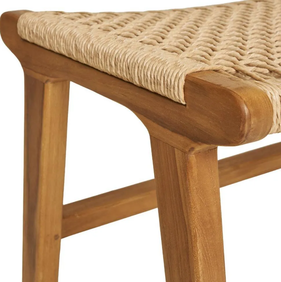 Hocker mit Kordelgeflecht-Sitz - Merlan