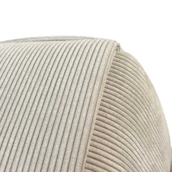 Hocker Pouf in Beige Cordbezug - Salvita III
