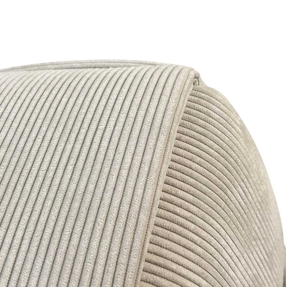 Hocker Pouf in Beige Cordbezug - Salvita III