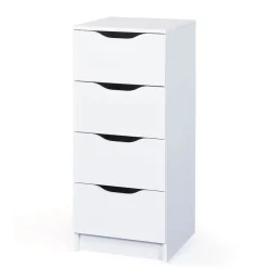 Hohe Kommode Danjala in Weiß