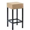 Hoher Hocker in Beige & Schwarz - Daspony