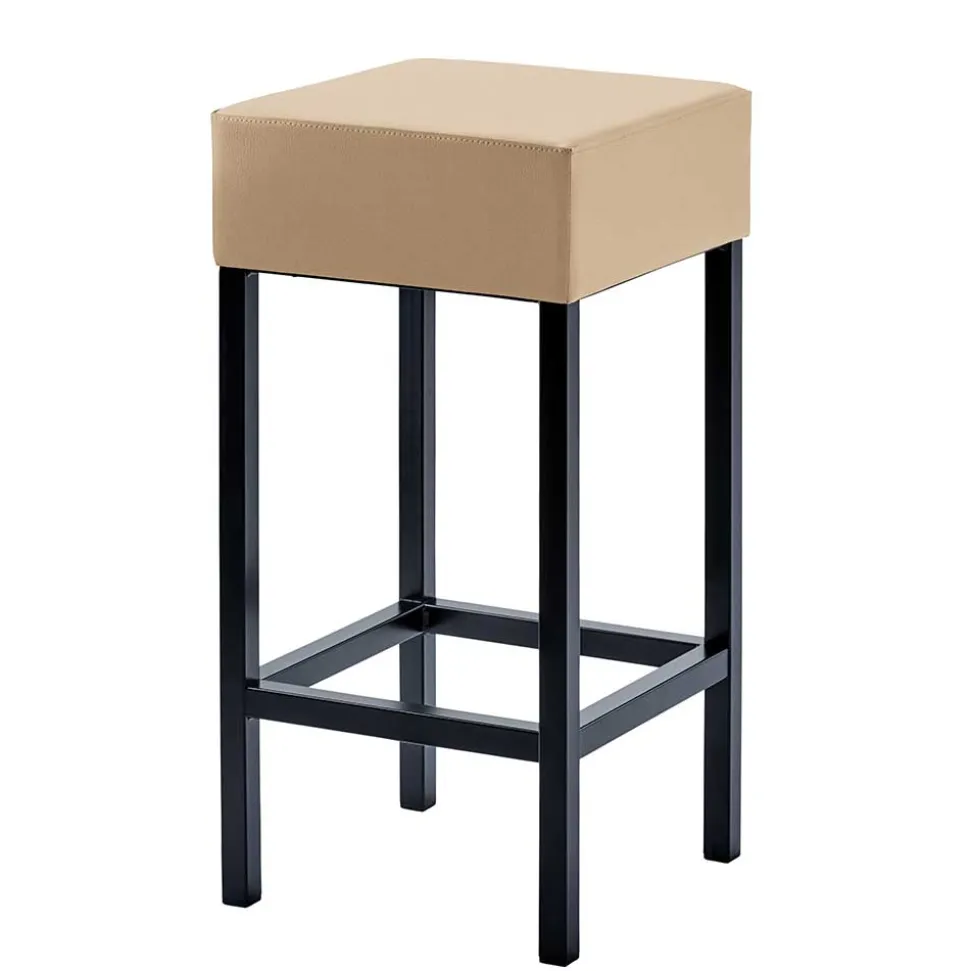 Hoher Hocker in Beige & Schwarz - Daspony
