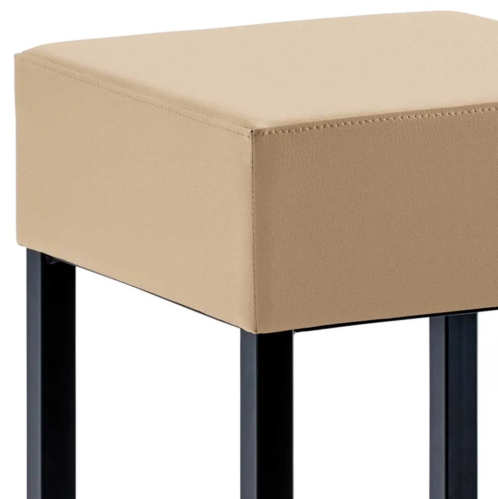 Hoher Hocker in Beige & Schwarz - Daspony