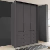 Hoher Schlafzimmer Schrank in Braun - Sitanio