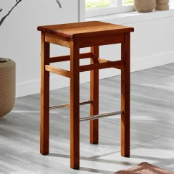 Holz Barhocker aus Kiefer in Bernstein - Zytras