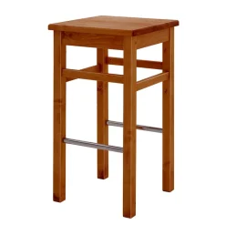 Holz Barhocker aus Kiefer in Bernstein - Zytras
