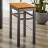 Holz Barhocker in Grau und Kiefer Lauge - Ziamora