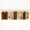 Holz Garderobe als Häuserzeile - Mectilda