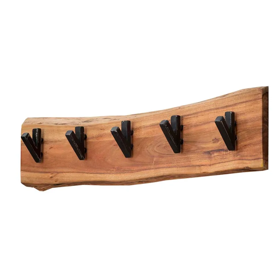 Holz Hängegarderobe mit Baumkante - Isnios