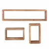 Holz Hängeregal Set Drolivio im Stil modern (dreiteilig)