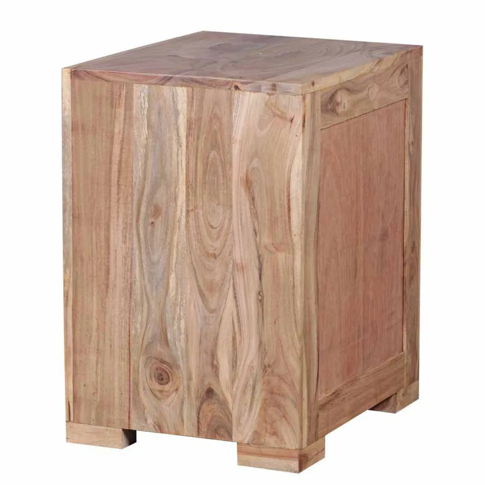 Holz Nachtschränkchen Vislan mit Schublade und Schrankfach
