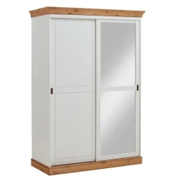 Holz Schrank mit Schiebetüren & Spiegel - Sibiuta