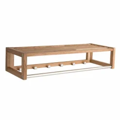 Holz Wand-Garderobe aus geölter Eiche - Helvana