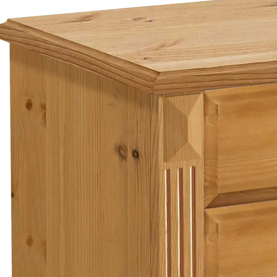 Holzbett Corabia mit Nachtkommoden (dreiteilig)