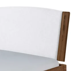 Holzbett in Nussbaum Braun mit Weiß - Bacaro