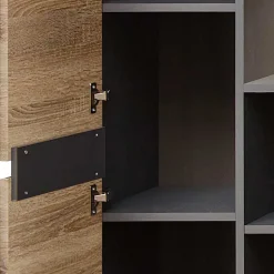 Holzoptik Wohnwand in Wildeiche - Zelio (dreiteilig)