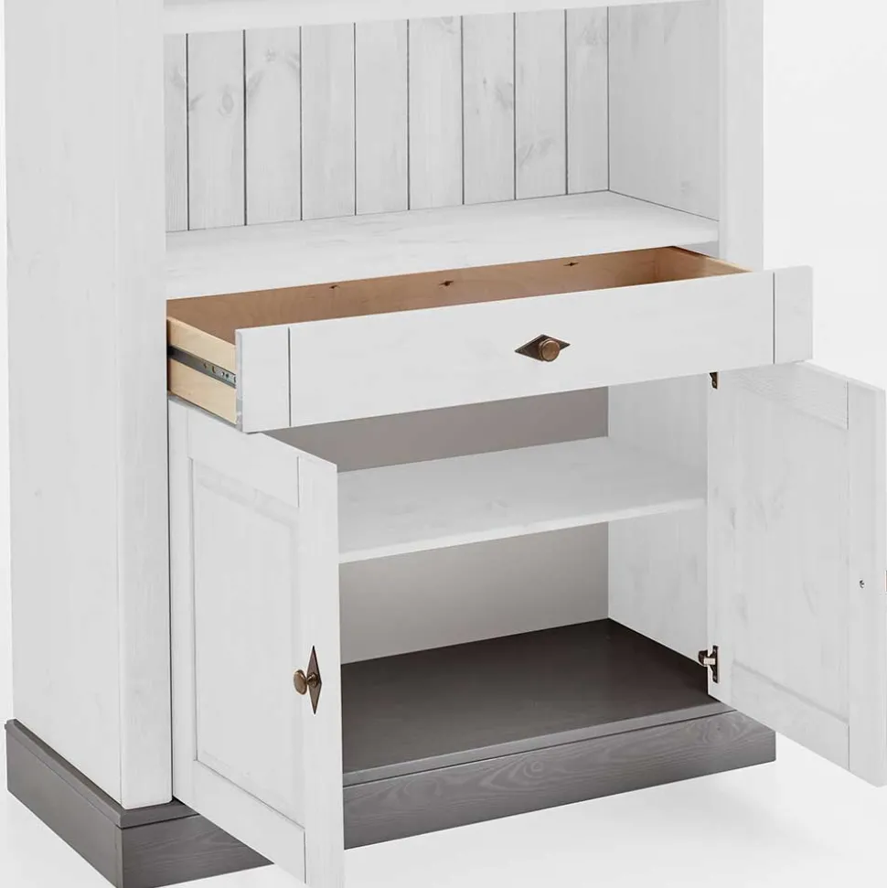 Holzregal mit Türfach im Landhausstil - Mirandesca
