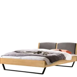 Industrial Bett aus heller Eiche - Ezianas