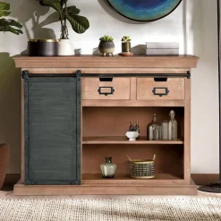 Industrial Chic Kommode aus Mangobaum Massivholz - Jantonia