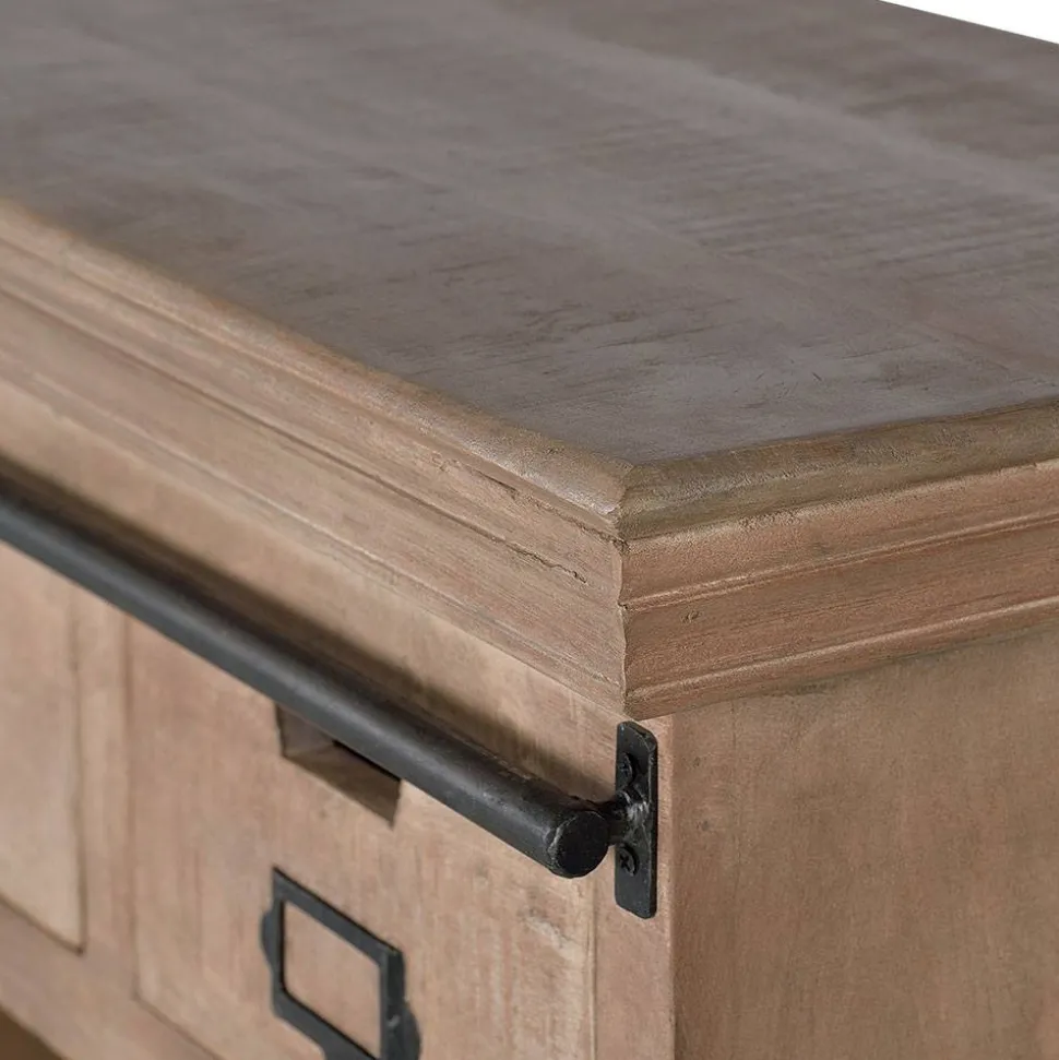 Industrial Chic Kommode aus Mangobaum Massivholz - Jantonia
