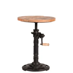 Industrial Design Hocker mit Kurbel höhenverstellbar - Sevila