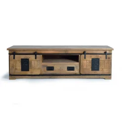 Industrial Design TV Lowboard aus Mangoholz - Semian