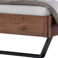 Industrial Doppelbett in Nussbaum Braun - Lavrin