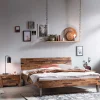 Industrial Einzelbett aus Akazie massiv - Vetonia