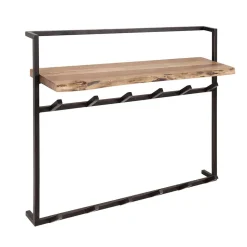 Industrial Garderobe mit Ablageboden aus Akazie - Wandawo
