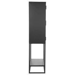 Industrial Metallvitrine in Schwarz lackiert - Endja