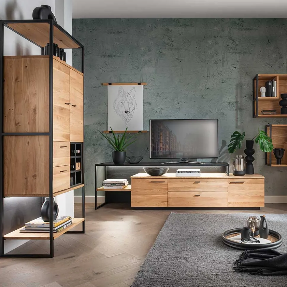 Industrial Schrank aus Wildeiche Massivholz - Manarola
