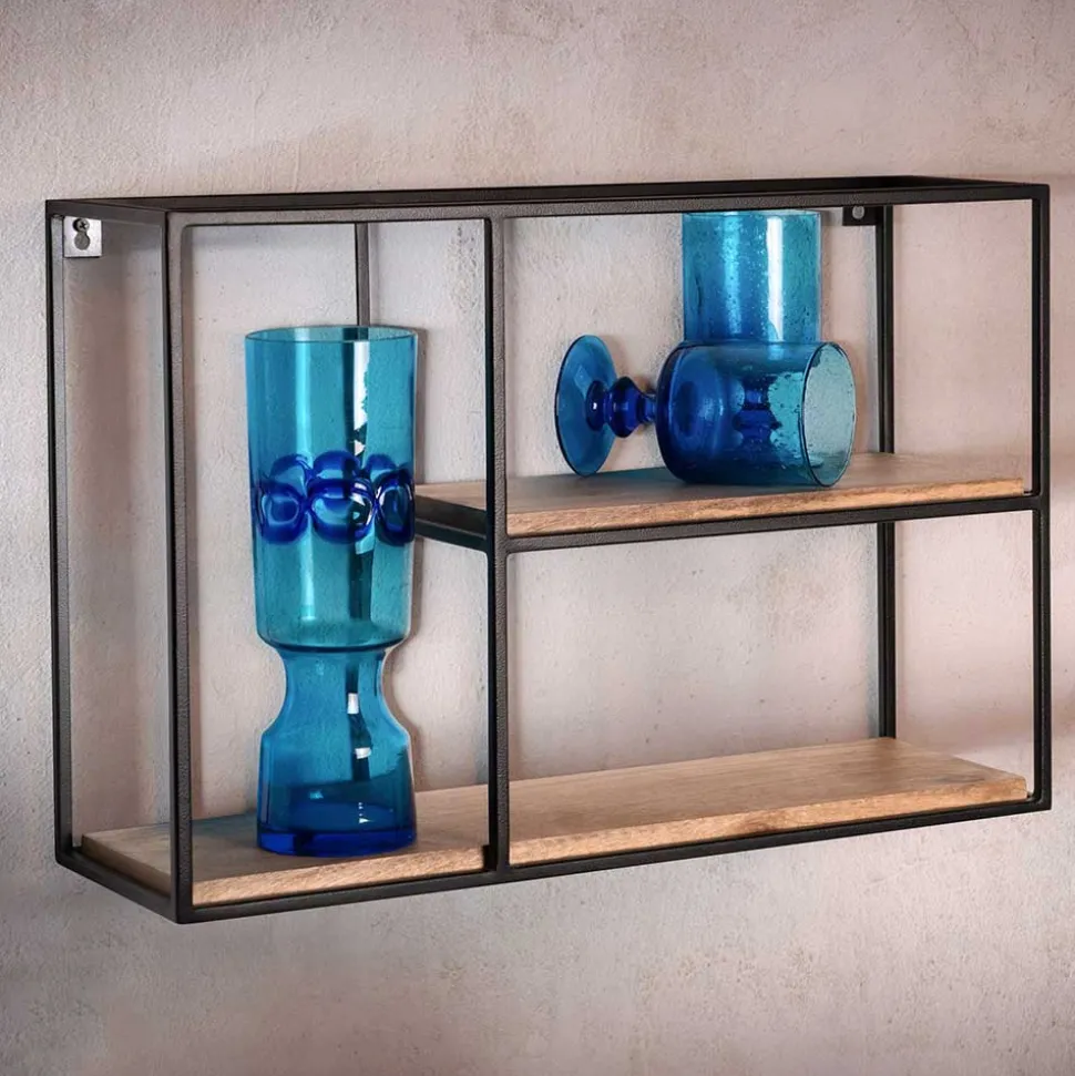 Industrial Style Hängeregal aus Metall - Coralli