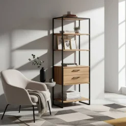 Industrial-Design-Regal mit vier offenen Fächern - Ingbo