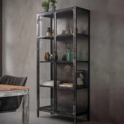 Industrie Design Vitrine mit Doppeltür - Barbarino