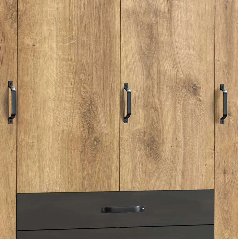 Industry Kleiderschrank mit 200 cm Breite - Bram