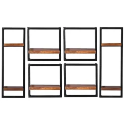 Industry Wandboards aus Altmetall - Mendoza (sechsteilig)