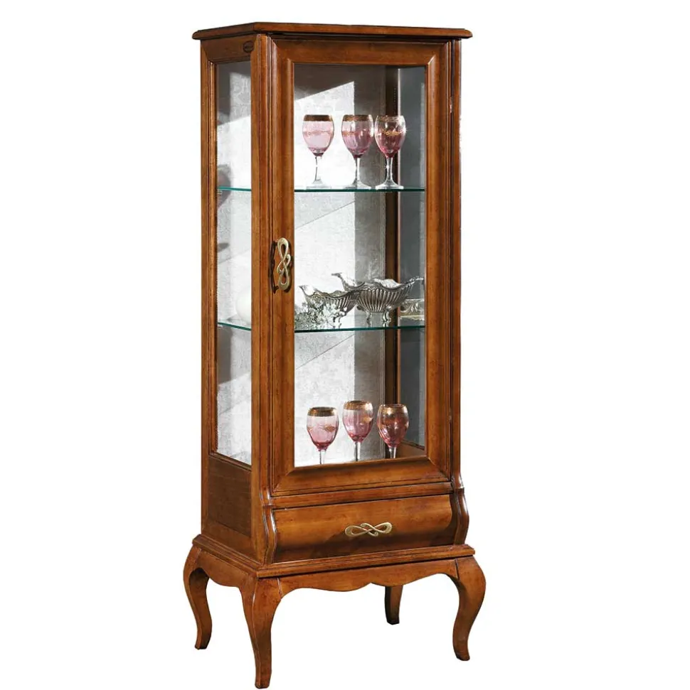 Italienische Vitrine in Nussbaumfarben - Motiz