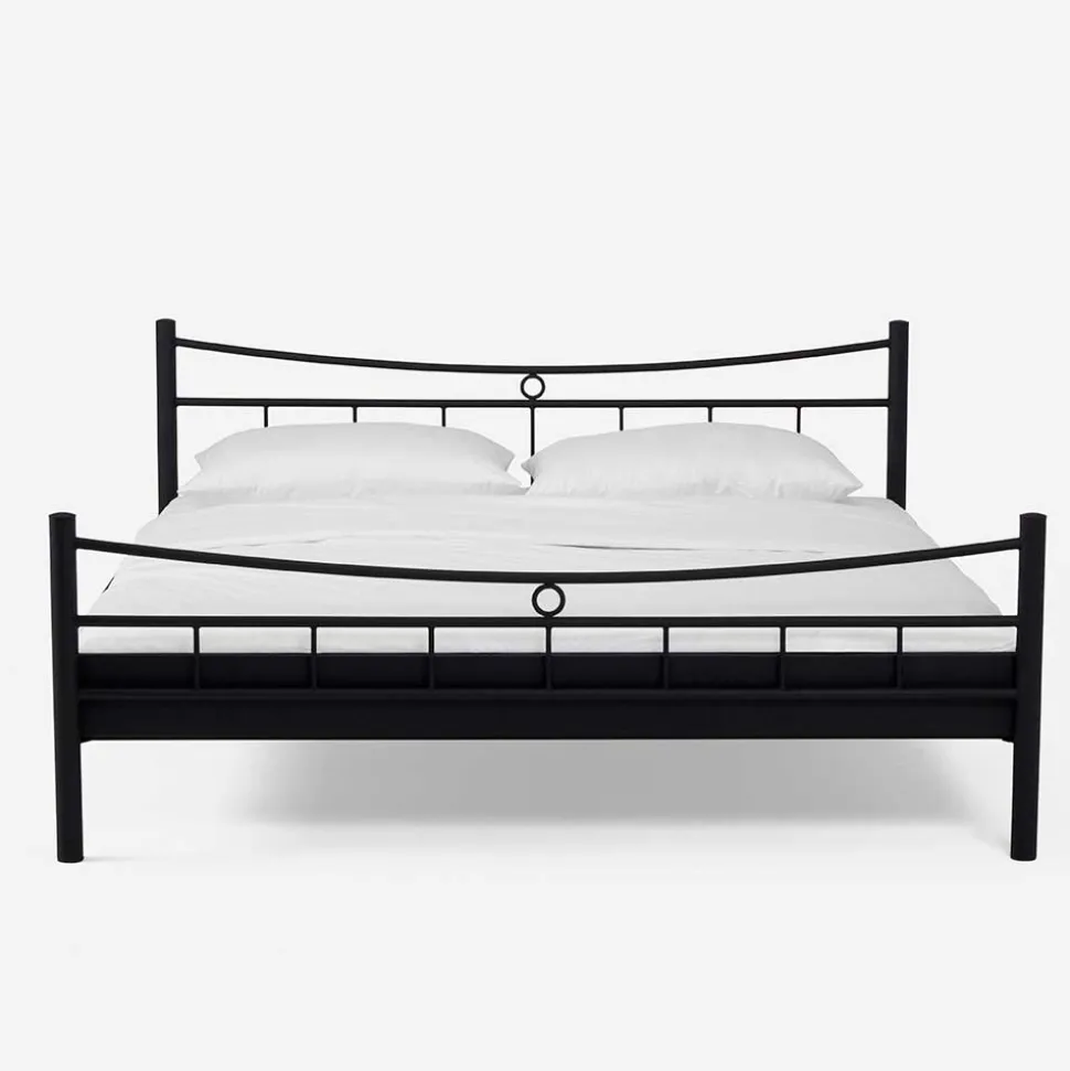 Jugendbett Lioberta aus schwarzem Metall (zweiteilig)