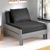 Jugendzimmer Schlafsessel in Grau & Schwarz - Fortoria