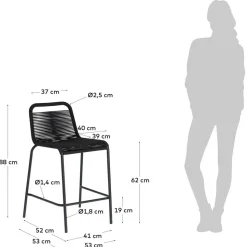 Küchenstühle mit 62 cm Sitzhöhe - Mag (4er Set)