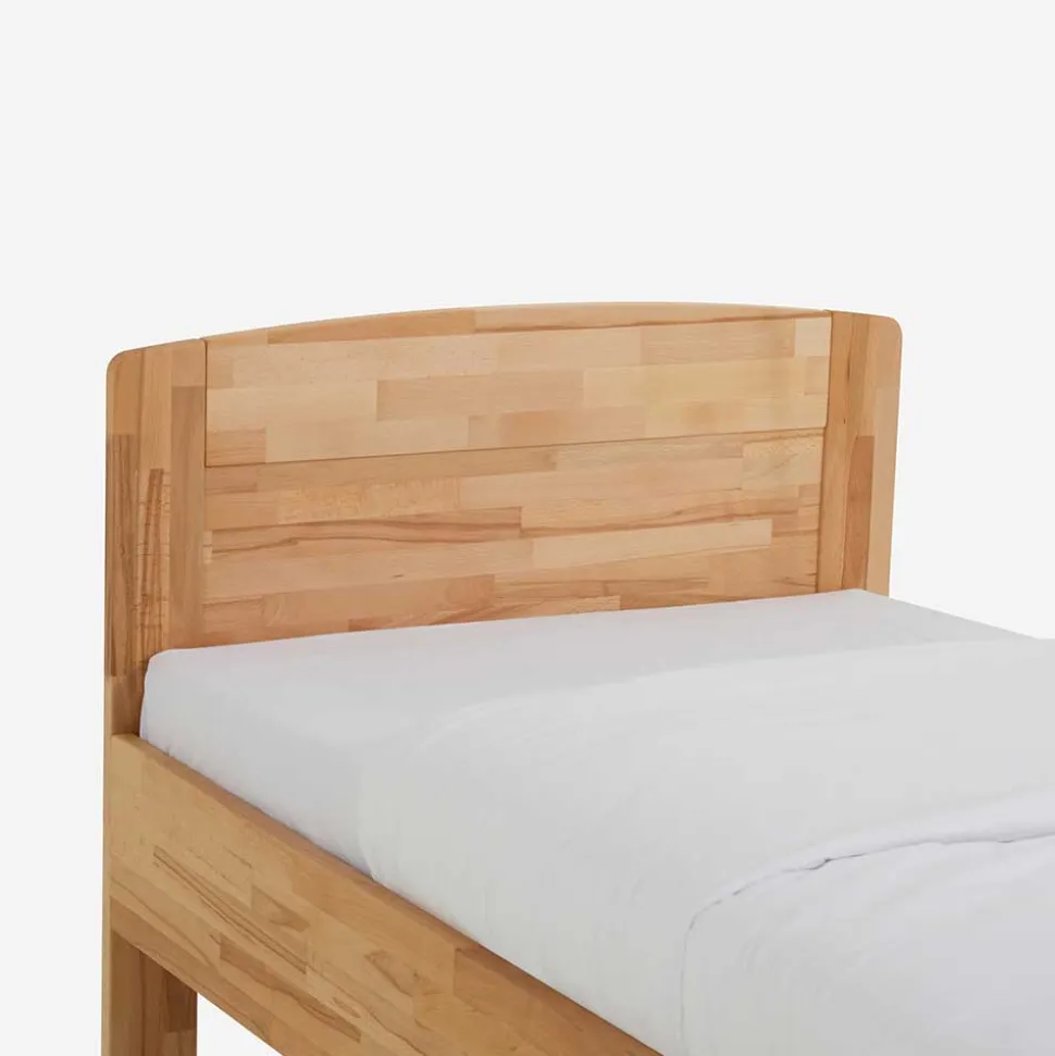 Kernbuche Einzelbett Islando mit Kopfteil und Fußteil