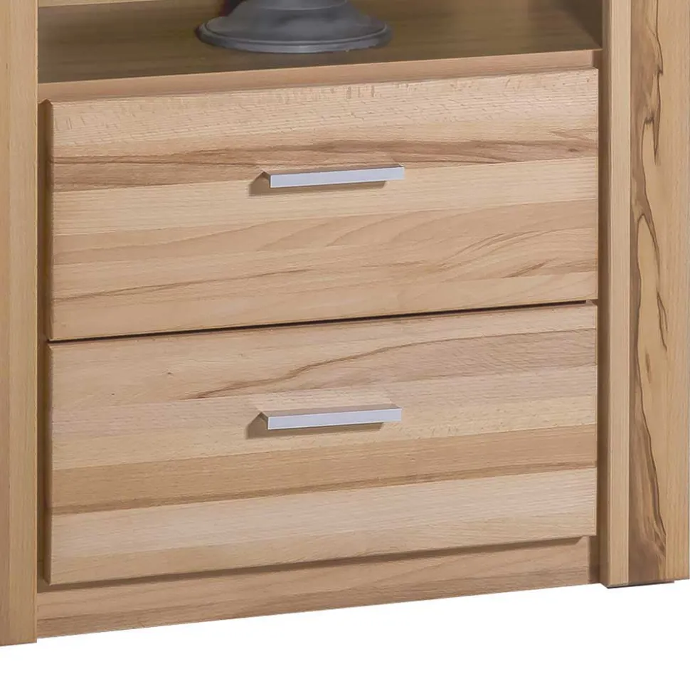 Kernbuche Wohnwand Möbel Set - Uhelia (vierteilig)