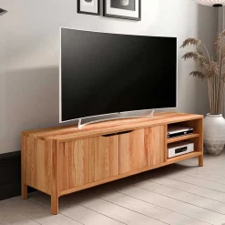 Kernbuchenholz TV Element mit zwei Türen - Lana