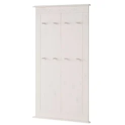 Kiefernholz Wandgarderobe in Weiß - Viorica