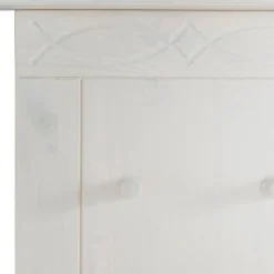Kiefernholz Wandgarderobe in Weiß - Viorica